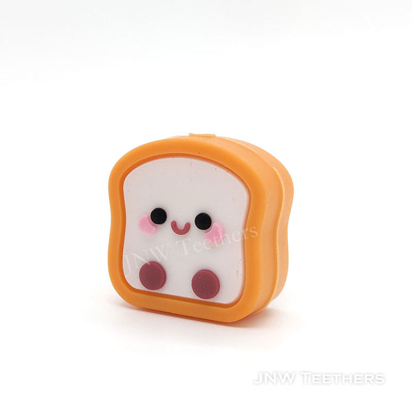 3D toast silicone focal beads