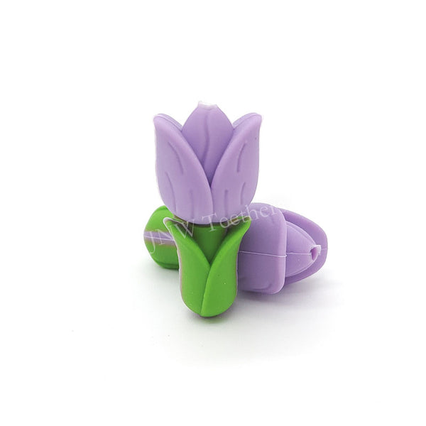 3D Tulips Silicone Focal Beads