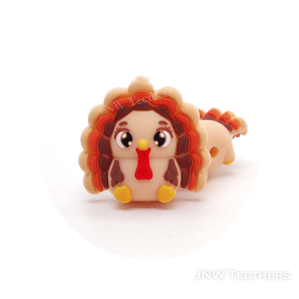 3D turkey silicone focal beads