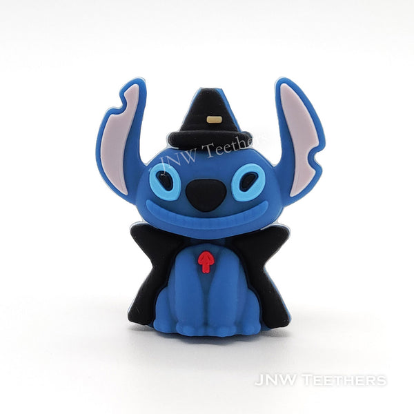 3D Vampire Stitc silicone focal beads blue