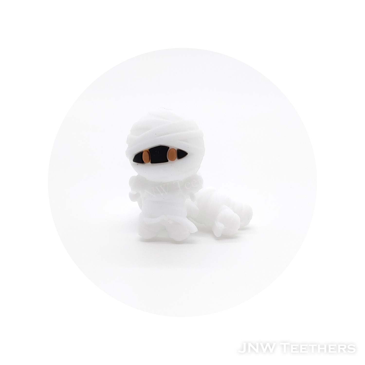 3D White Mommy silicone focal beads