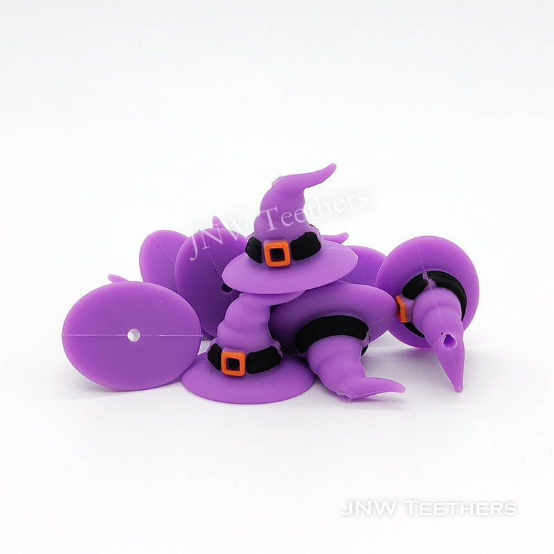 3D witch hat silicone focal beads