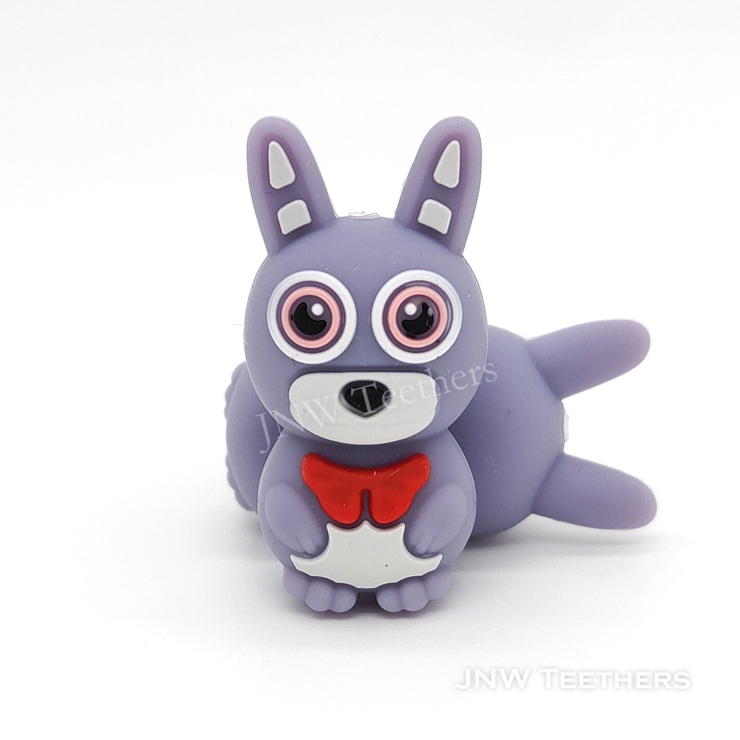3D wolf silicone focal beads Powder blue