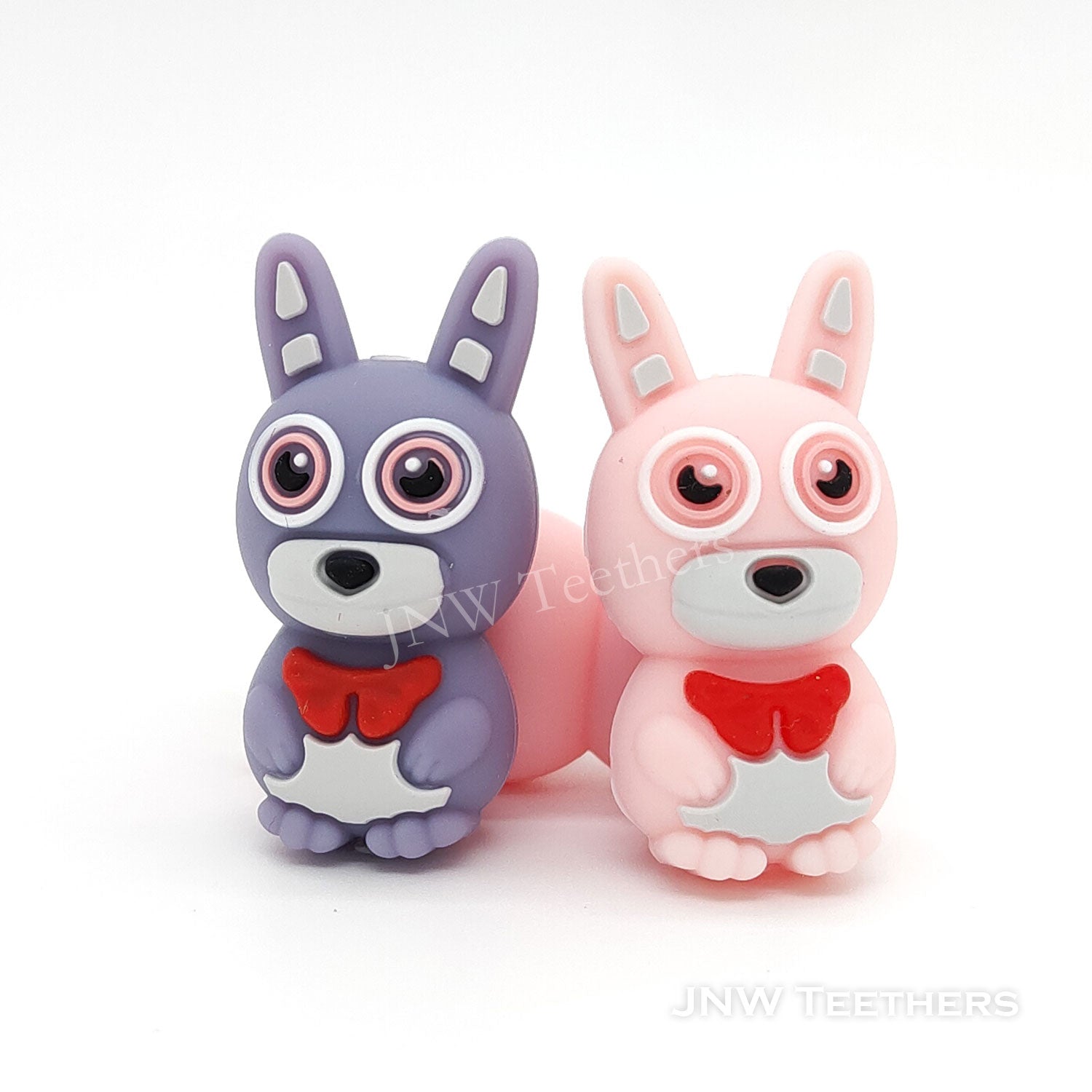 3D wolf silicone focal beads