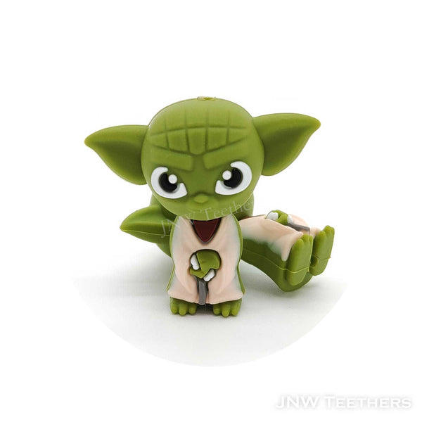 3D Green Yoda silicone focal beads