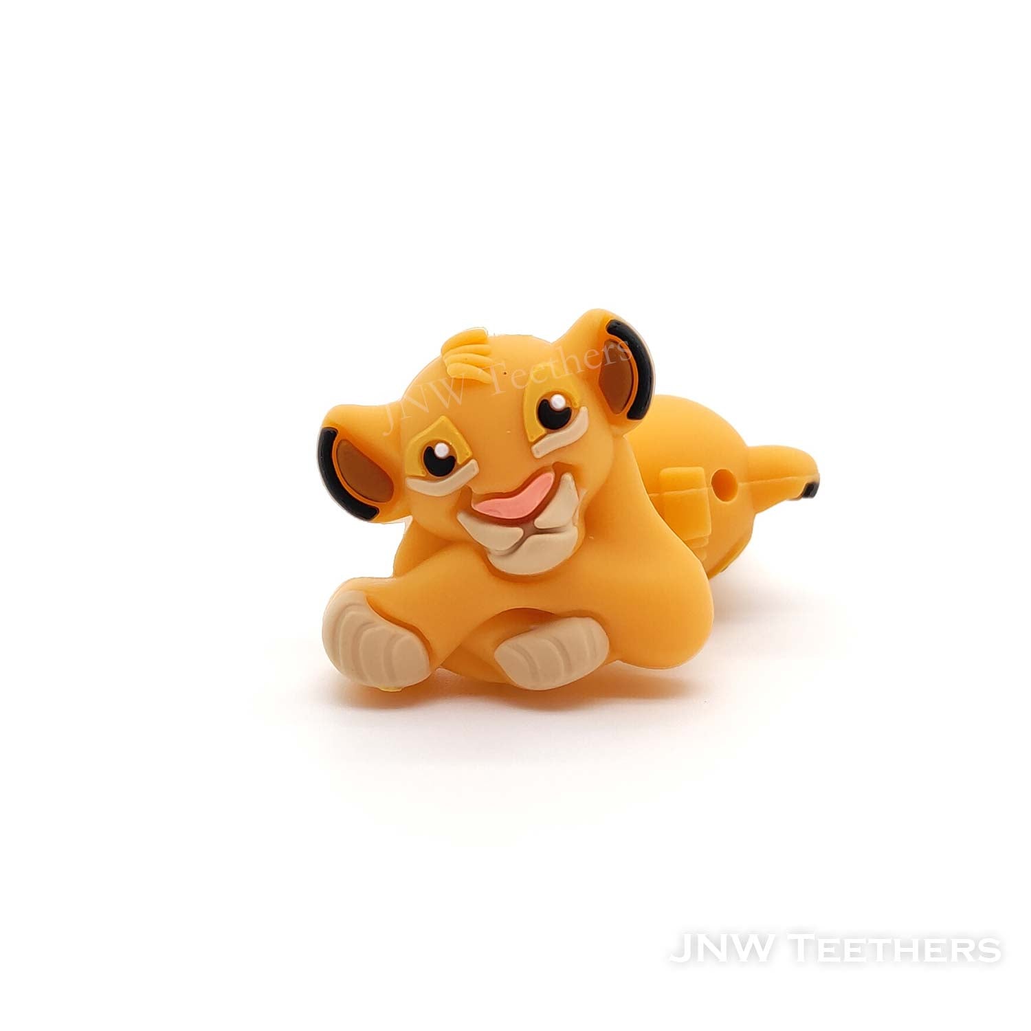 3D baby lion silicone focal beads