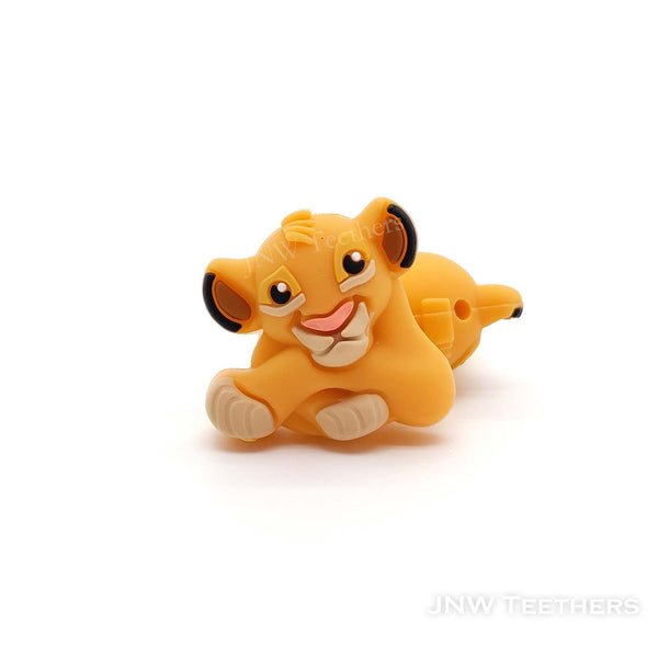3D baby lion silicone focal beads