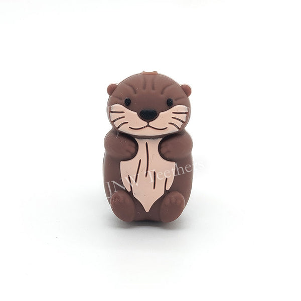 3D Otter silicone focal beads