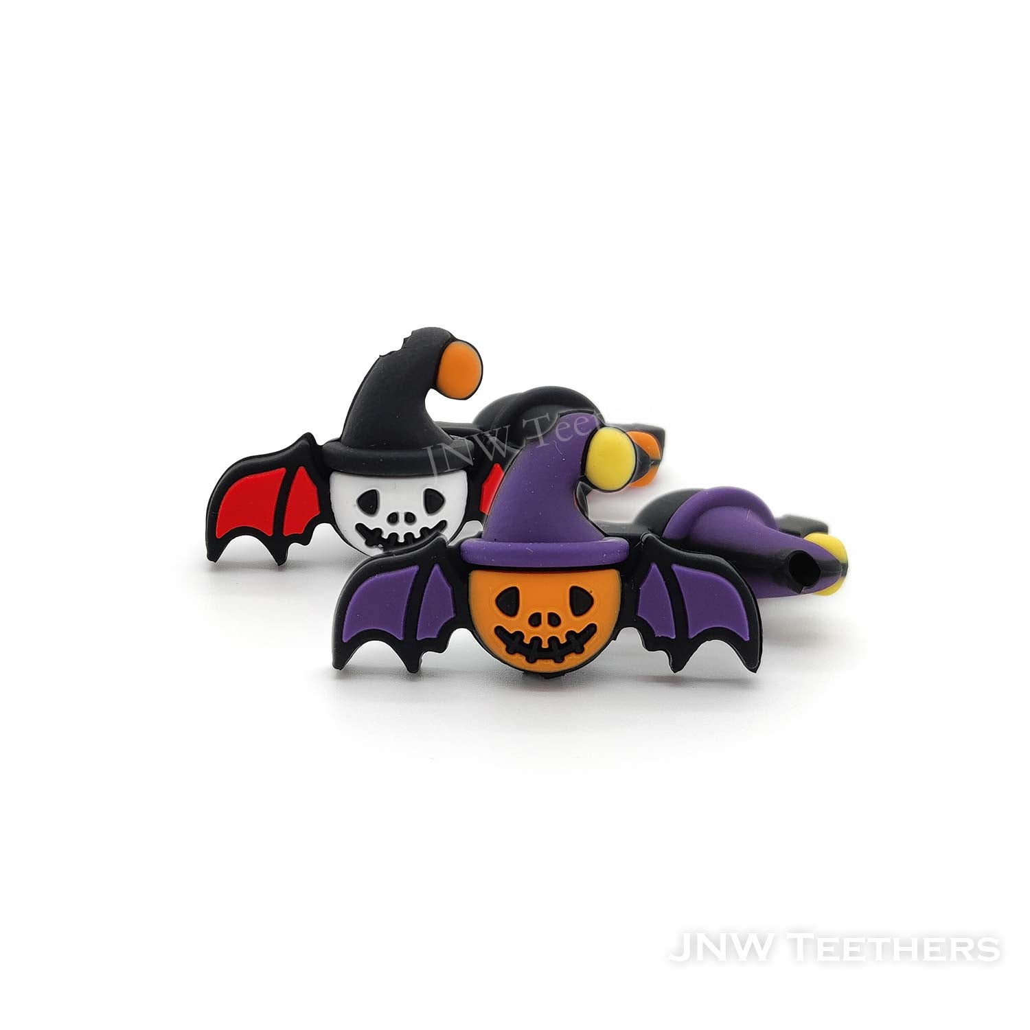 3D skull face bat silicone focal beads