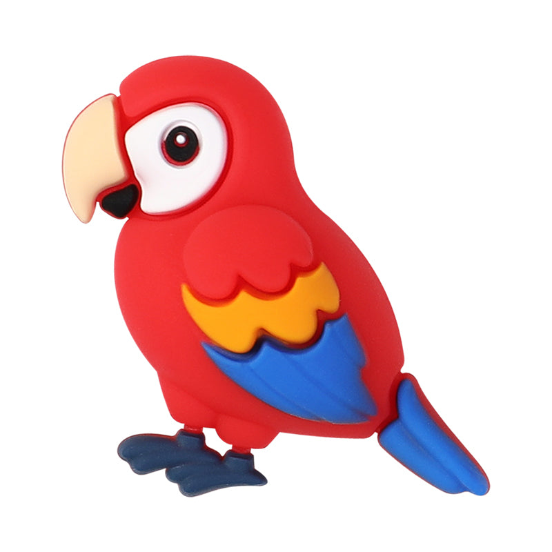 3D Parrot Silicone Focal Beads