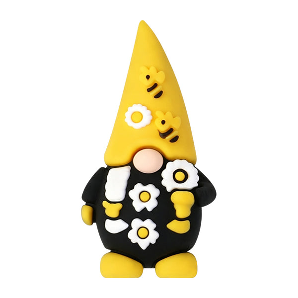 5pcs 3D Gnome Silicone Focal Beads