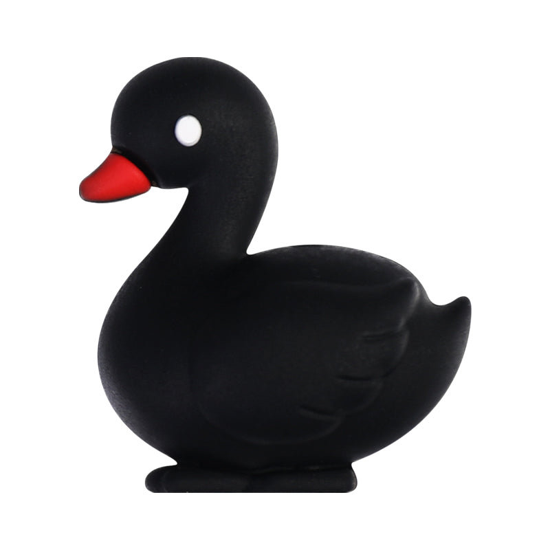 3D Black swan Silicone Focal Beads