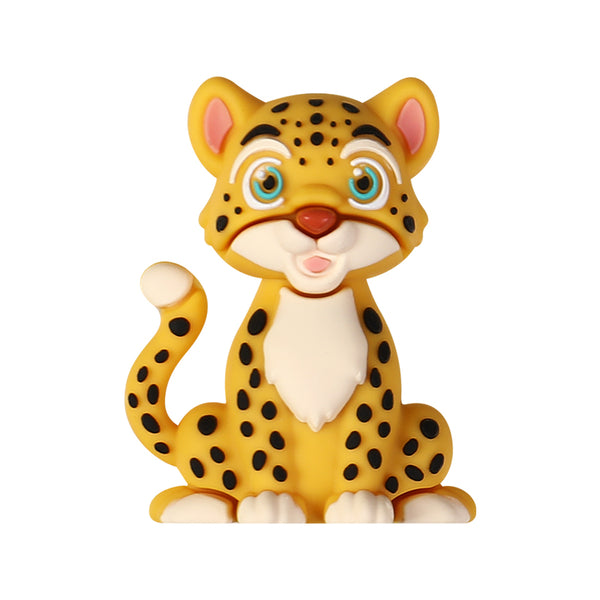3D Cheetah Silicone Focal Beads