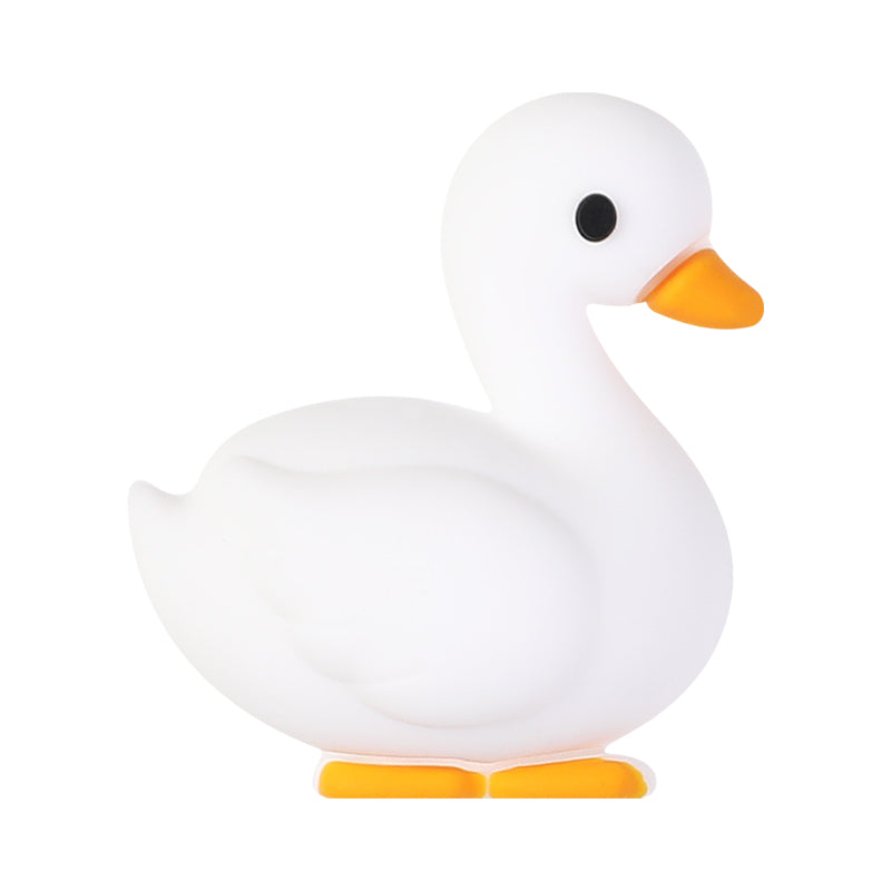 3D White swan Silicone Focal Beads