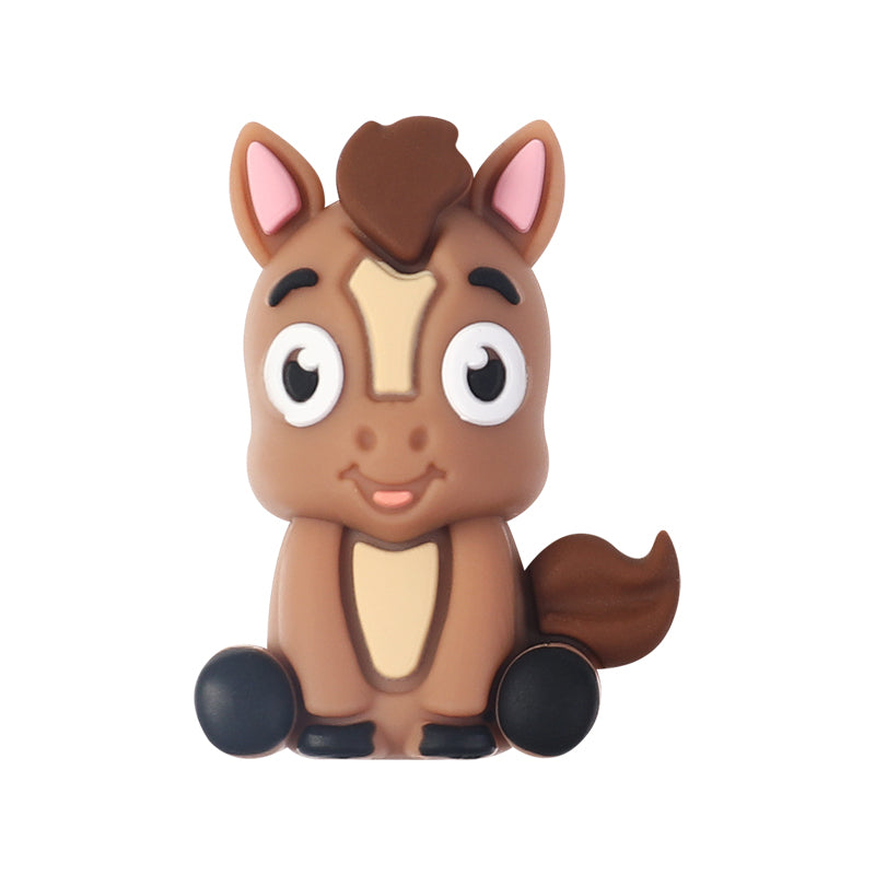 3D Horse Silicone Focal Beads