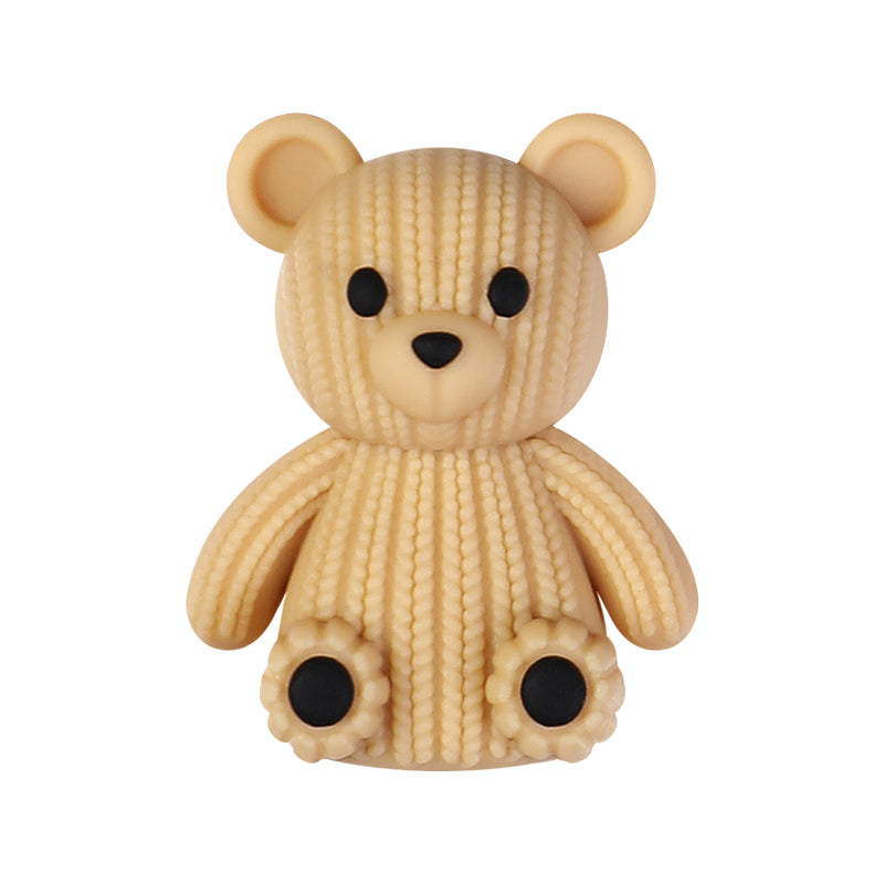 3D Bears Silicone Focal Beads