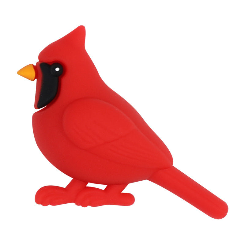 3D Cardinals Silicone Focal Beads