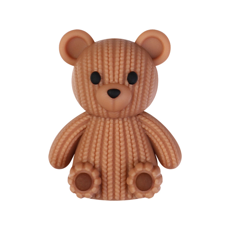 3D Bears Silicone Focal Beads