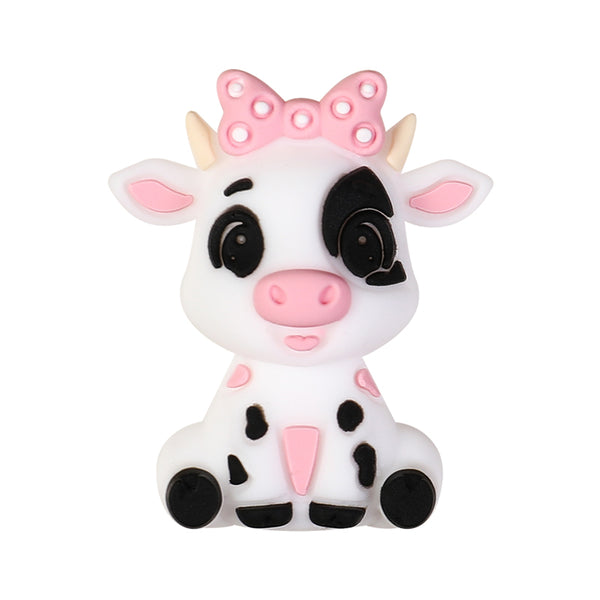 3D cow Silicone Focal Beads