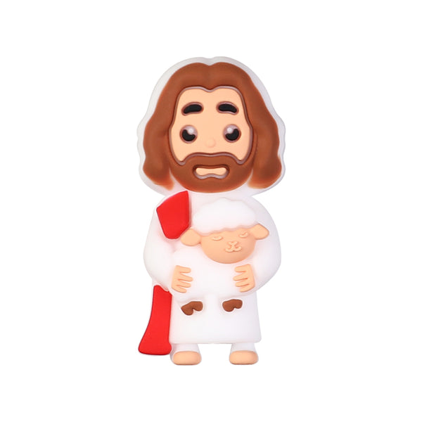 3D Jesus Silicone Focal Beads