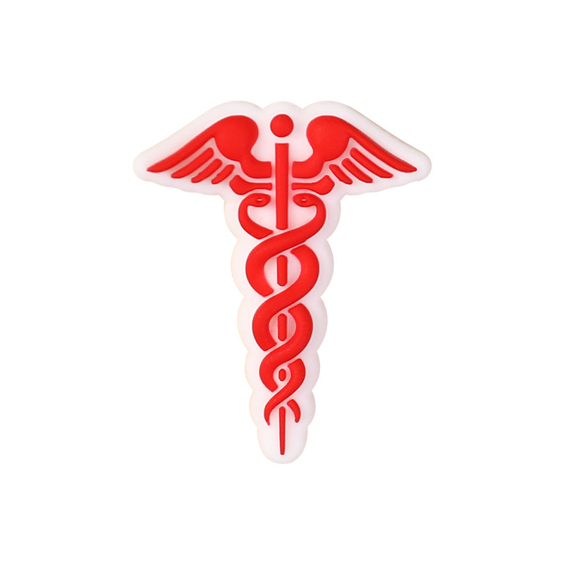 3D Medical and nursing symbol Silicone Focal Beads