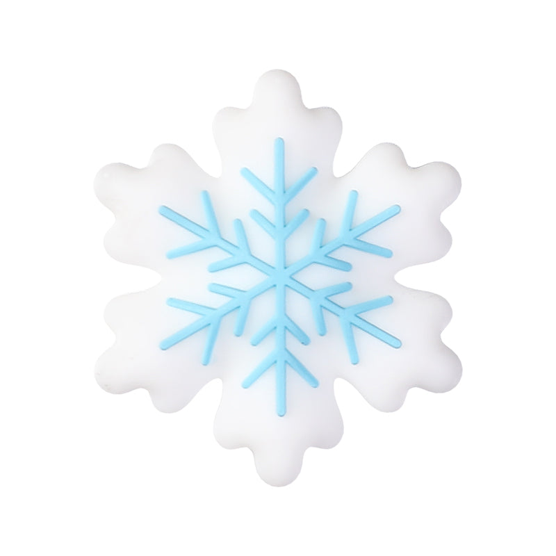 3D Snowmen Silicone Focal Beads