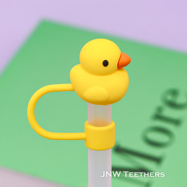 Duck silicone straw topper covers