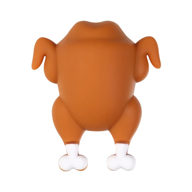3D Red Turkeys Silicone Focal Beads