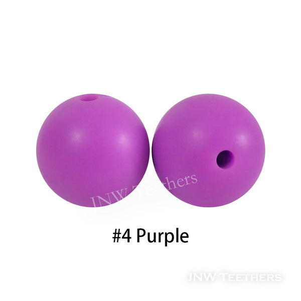 JNWTeethers 9mm silicone round beads purple