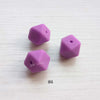 14mm &17mm  Mulberry Silicone Hexagon Beads