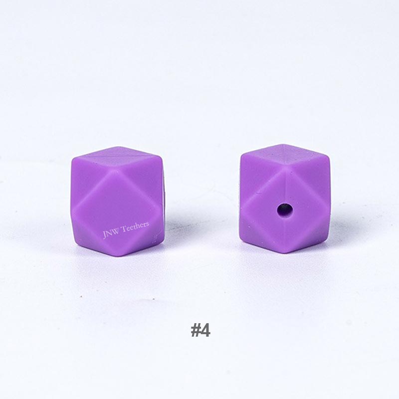 20pcs 14mm Silicone Hexagon Beads
