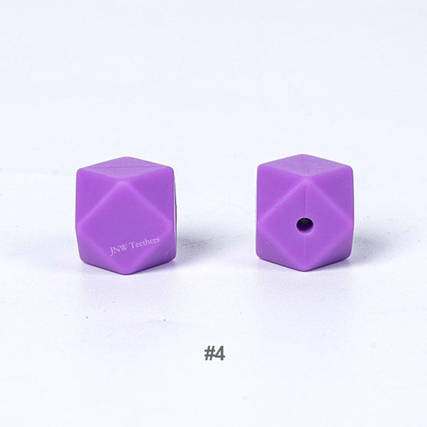 20pcs 14mm Silicone Hexagon Beads