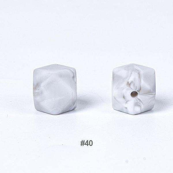 20pcs 14mm Silicone Hexagon Beads