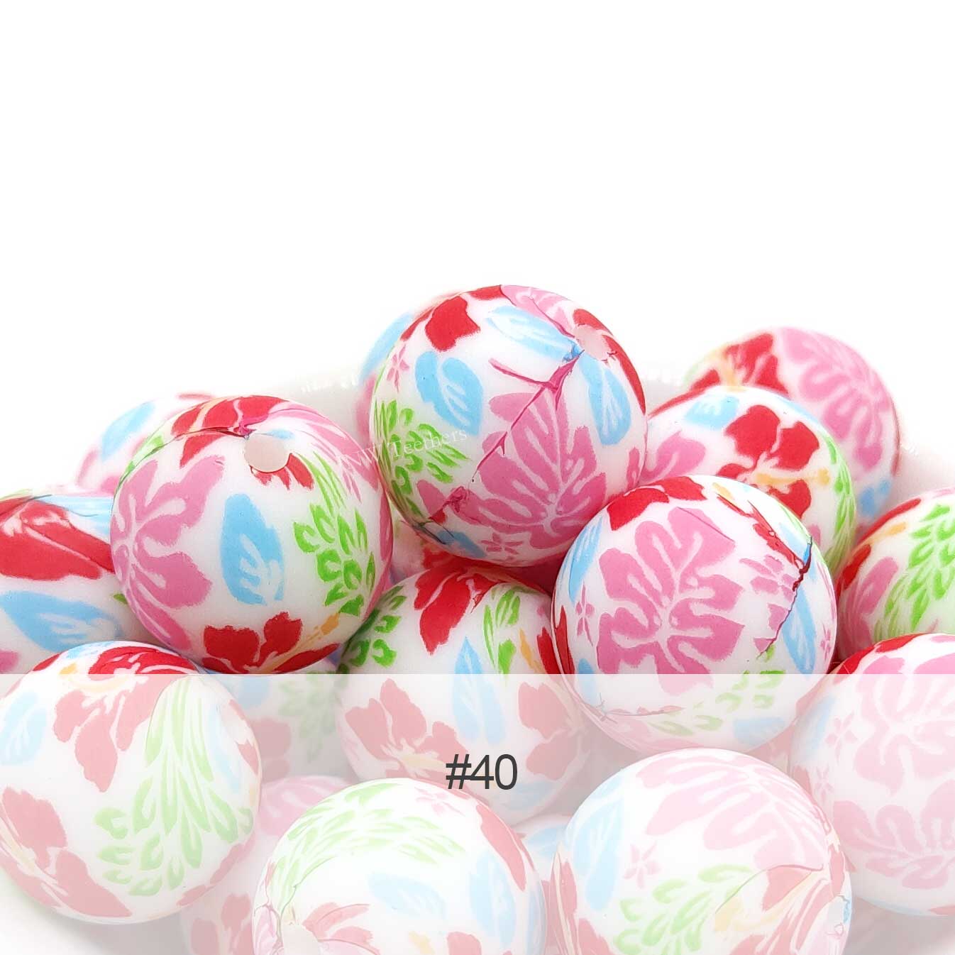 Silicone Print Beads #40