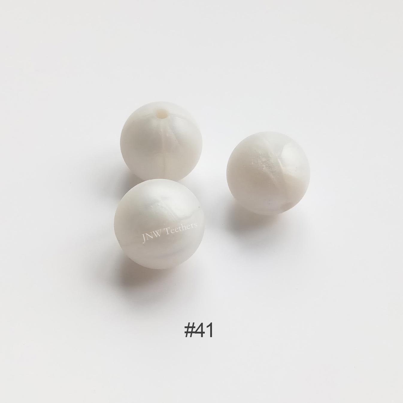 41 Pearl silicone round beads 9mm 12mm 15mm