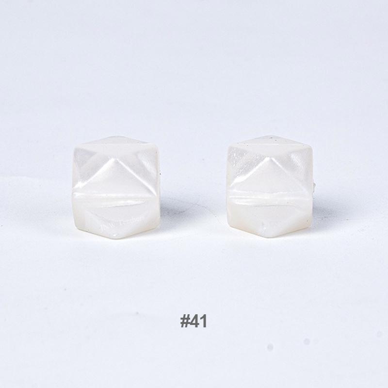 20pcs 14mm Silicone Hexagon Beads