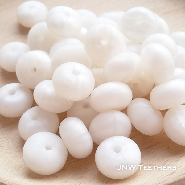 14mm Silicone Abacus - Pearl White