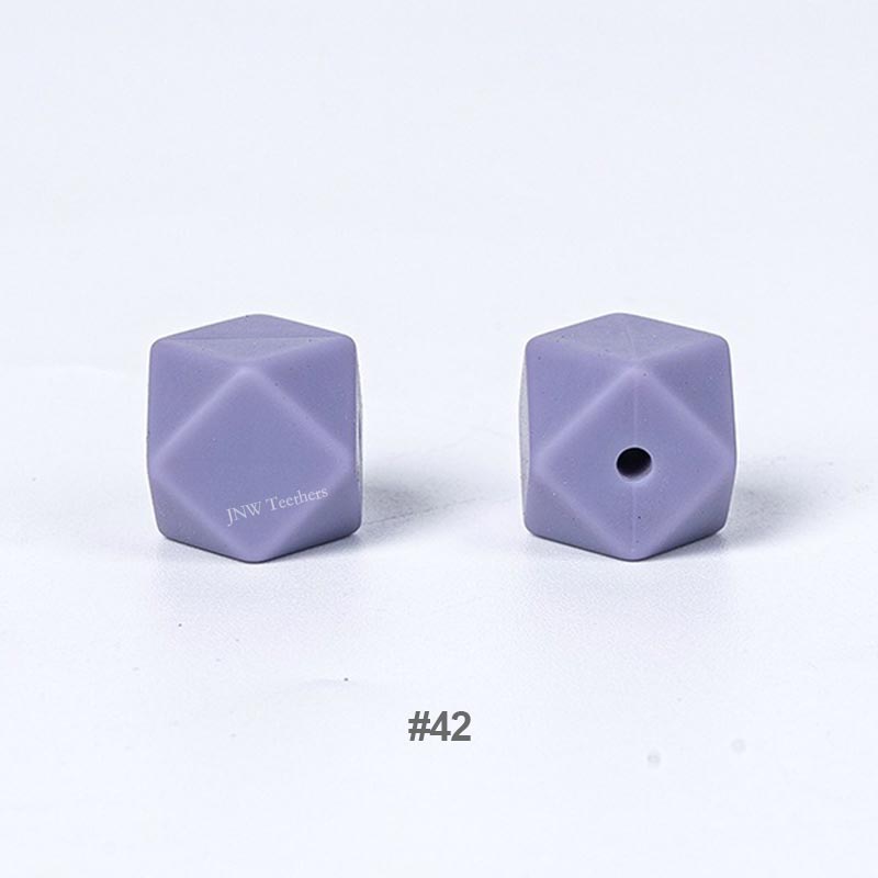20pcs 14mm Silicone Hexagon Beads