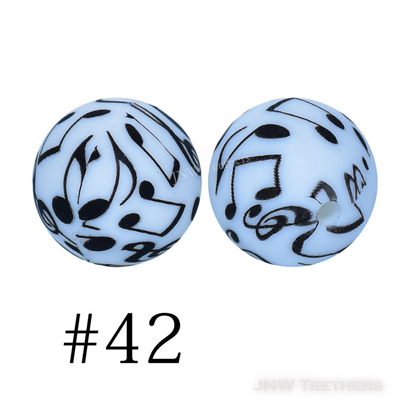 Exclusive silicone printed beads 15mm 