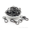 42mm metal plated swivel clips gun black