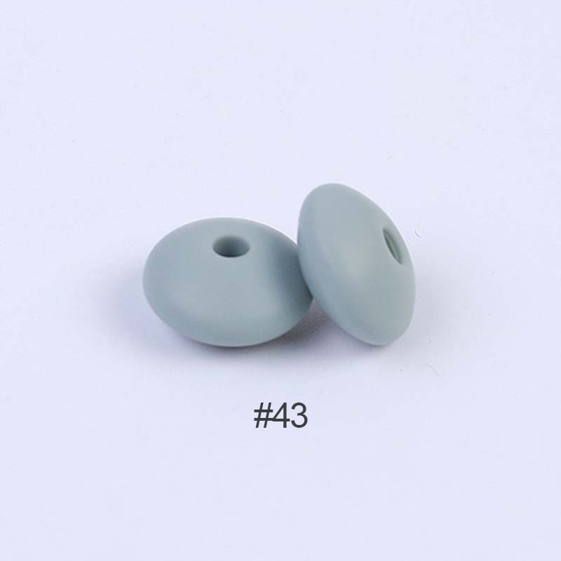 Perles en silicone en forme de soucoupe de 12 mm