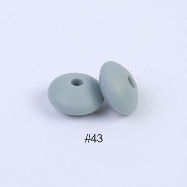 Perles en silicone en forme de soucoupe de 12 mm