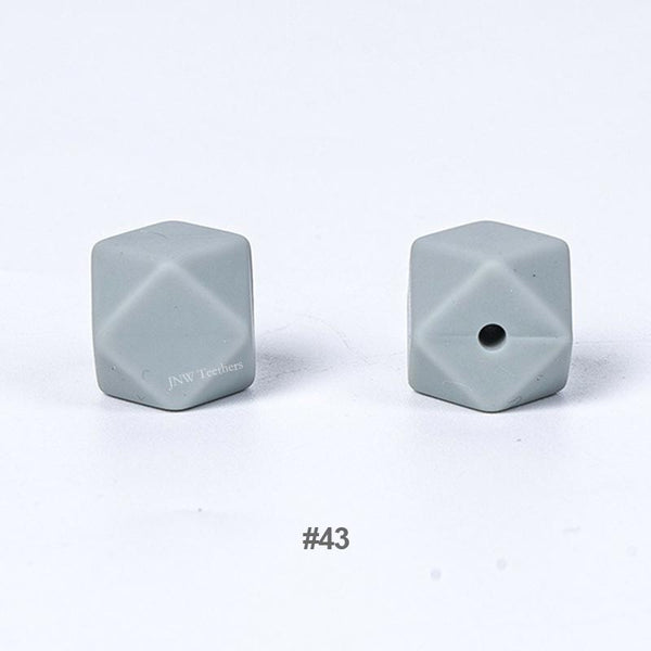 20pcs 14mm Silicone Hexagon Beads