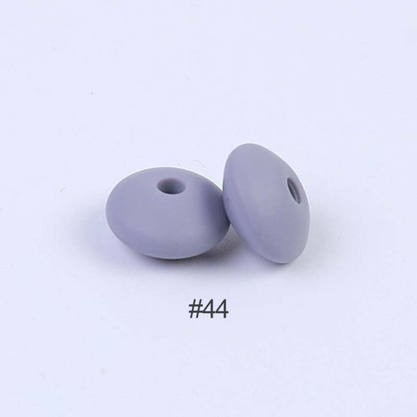 Perles en silicone en forme de soucoupe de 12 mm