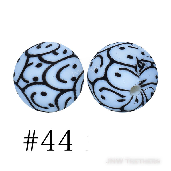 Exclusive silicone printed beads 15mm 