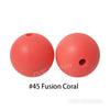 JNWTeethers 12mm silicone round beads fucion coral