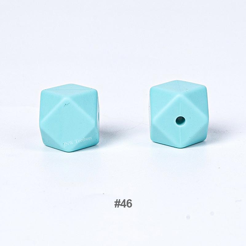 20pcs 14mm Silicone Hexagon Beads