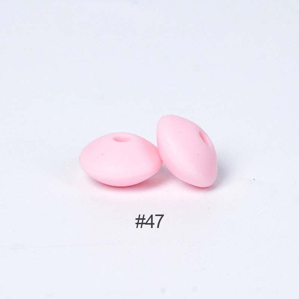 Perles en silicone en forme de soucoupe de 12 mm