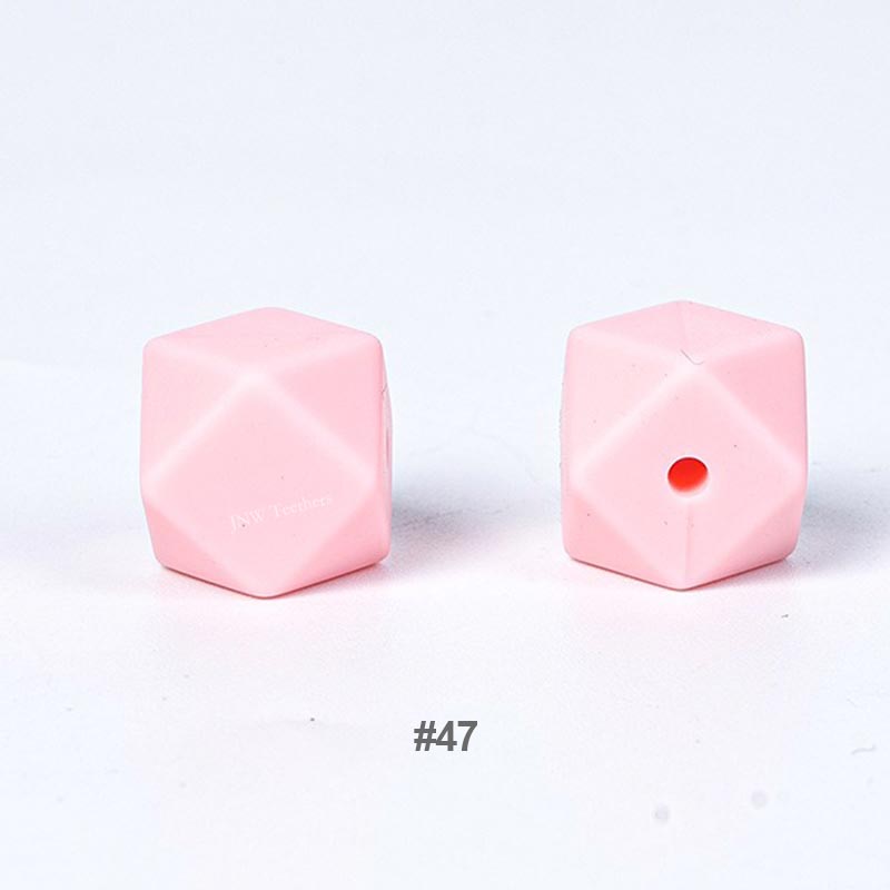 20pcs 14mm Silicone Hexagon Beads