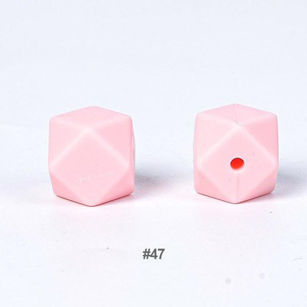 20pcs 14mm Silicone Hexagon Beads